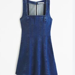 The A&F Mila Squareneck Denim Mini Dress